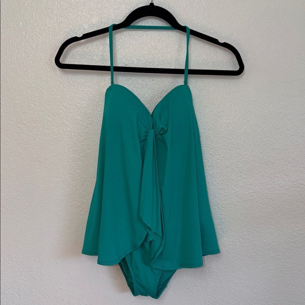 Ralph Lauren Y2K vacation Teal One Piece Swimsuit - Picture 3 of 10